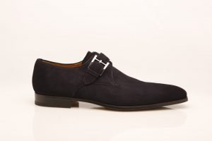 Magnanni 12718 donker blauw suede enkel gesp